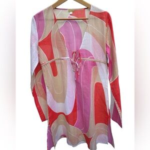 ECHO Beach Coverup Tunic Dress Size:M
